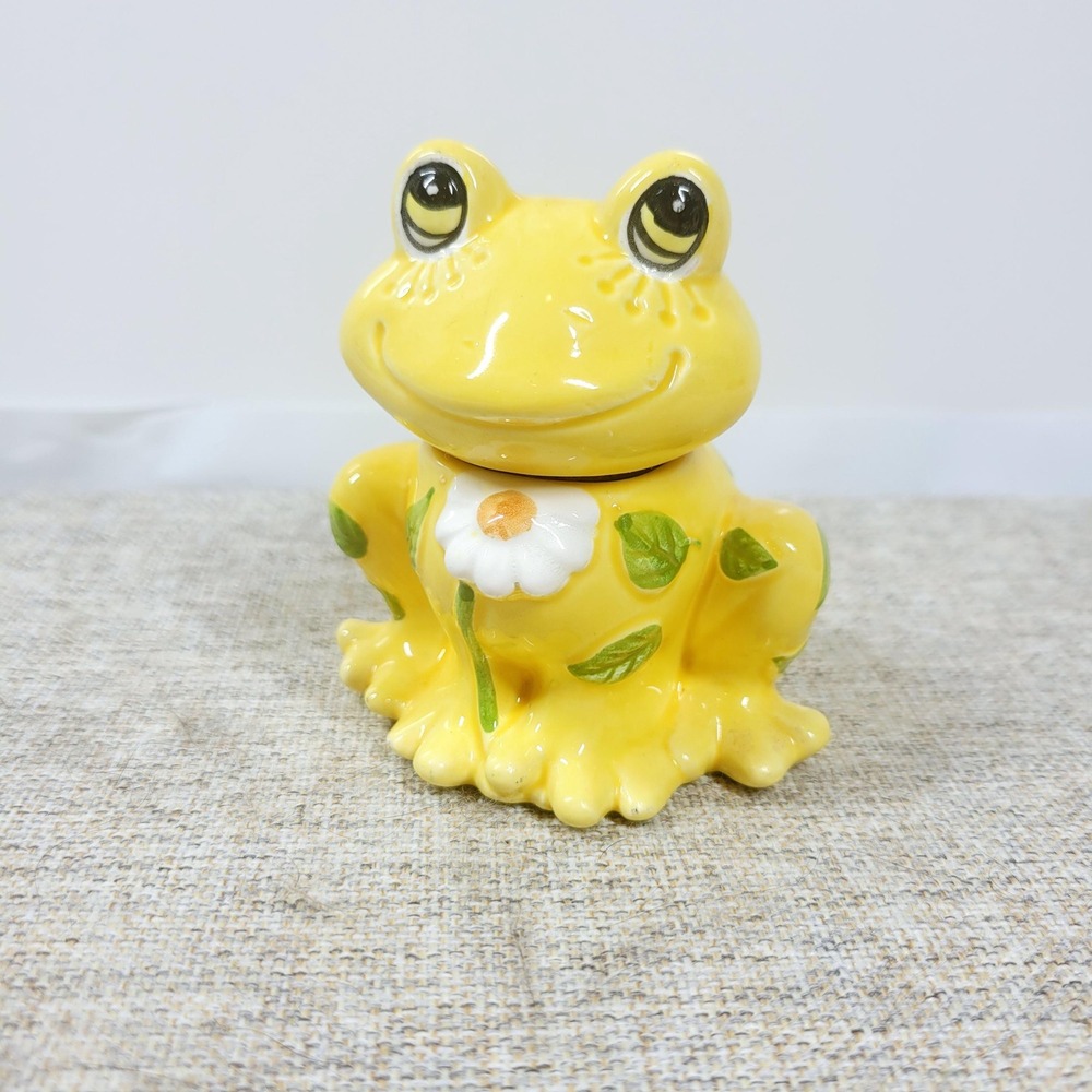 Vintage Josef frog Potpourri jar | mod flower power decor | anthropomorphic